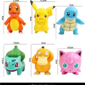 Classic Pokemon Figure Set – Assorted Bright Colors
